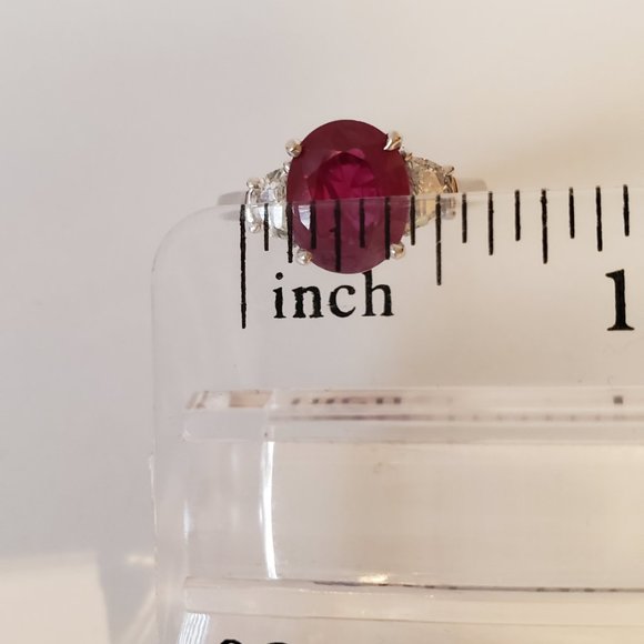 GIA certified Ruby and Diamond Ring - Picture 6 of 12